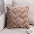 PV Plush Pillow Cases Double-Sided Soft Throw Pillow Cover Solid Square Decorative Pillow Cushion Cover